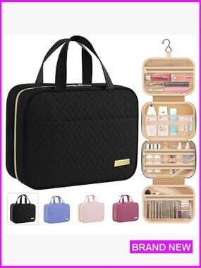 Hanging Toiletry Bag Waterproof Travel Organizer with Multiple Compartments